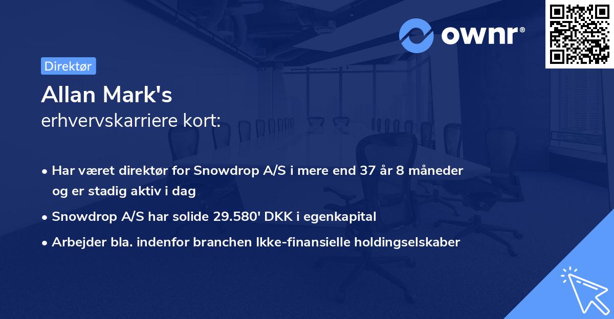 Allan Mark's erhvervskarriere kort