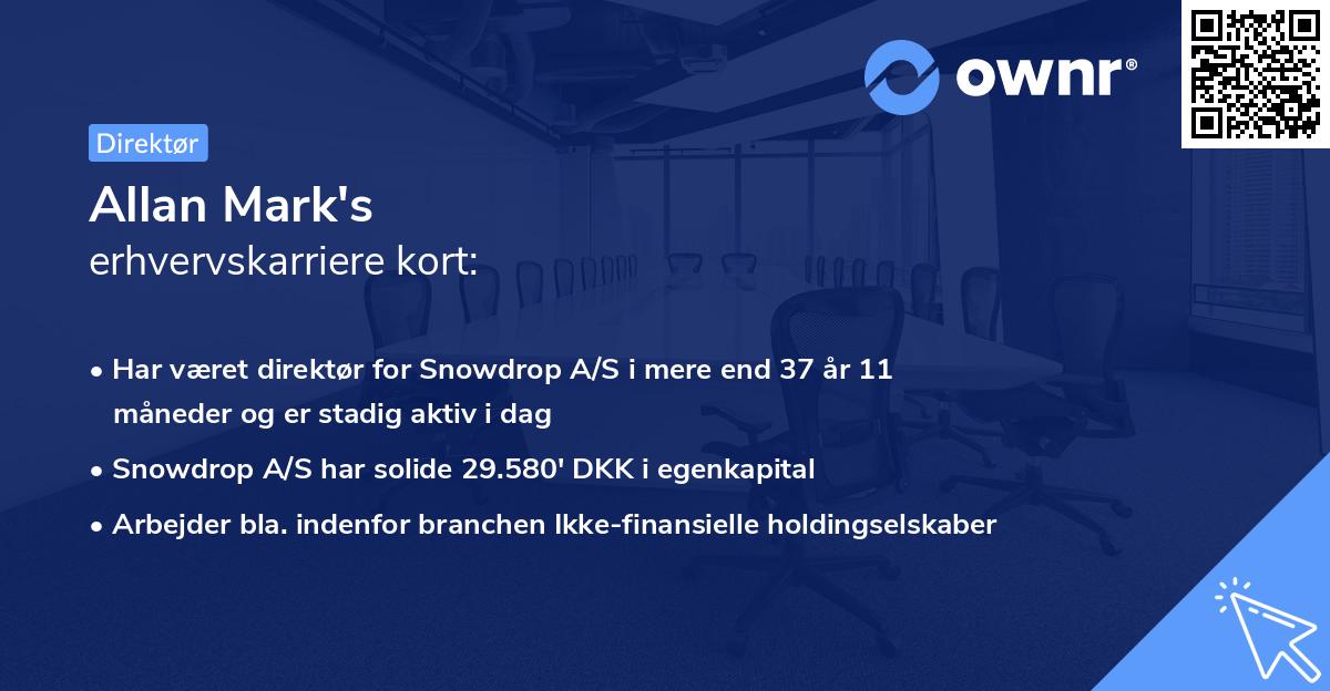 Allan Mark's erhvervskarriere kort
