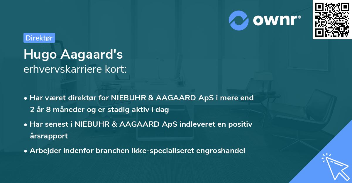 Hugo Aagaard's erhvervskarriere kort