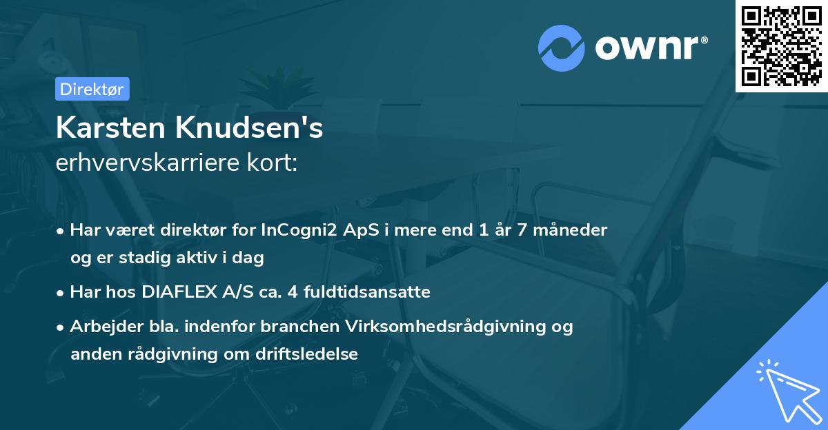Karsten Knudsen's erhvervskarriere kort