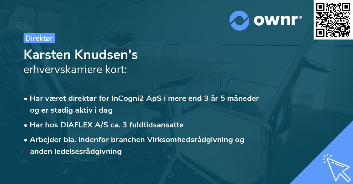 Karsten Knudsen's erhvervskarriere kort