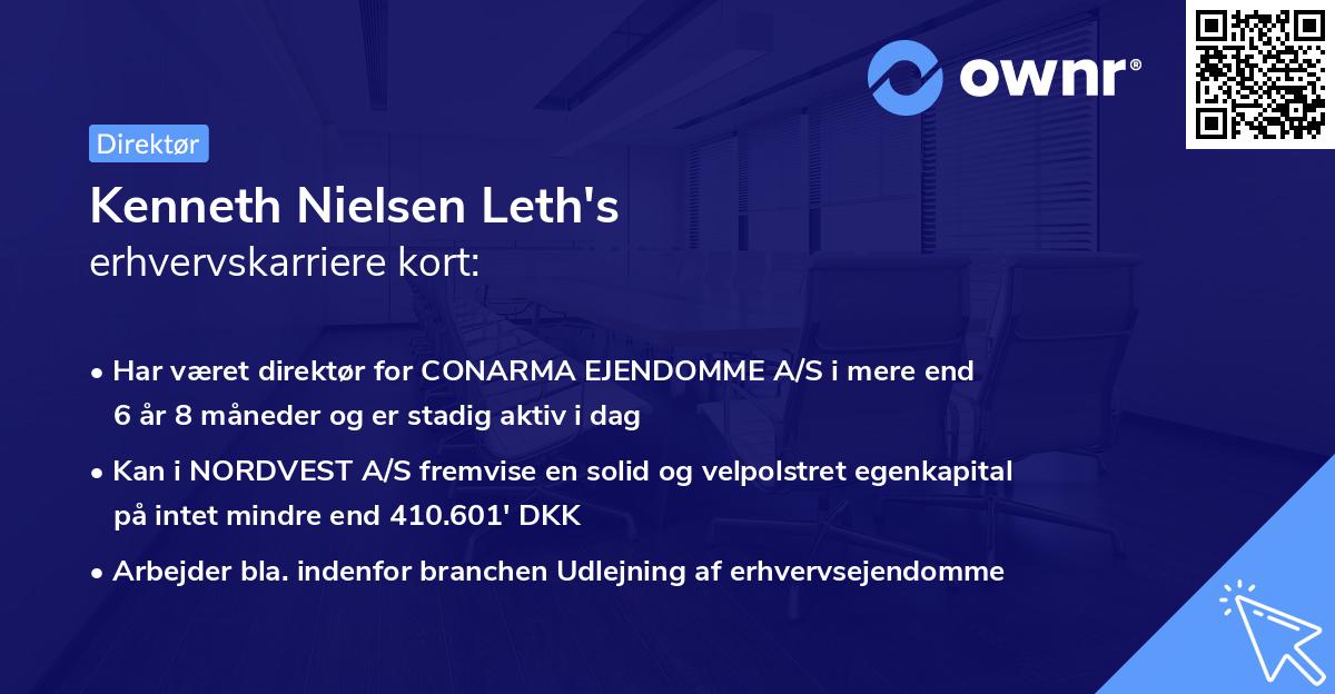 Kenneth Nielsen Leth's erhvervskarriere kort