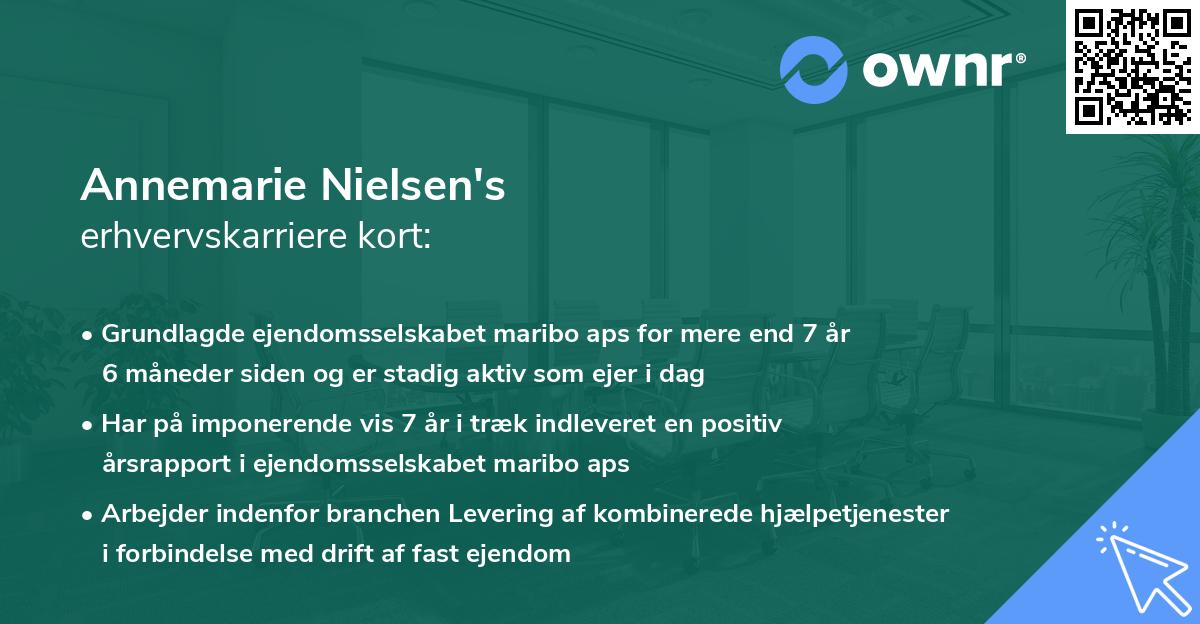 Annemarie Nielsen's erhvervskarriere kort