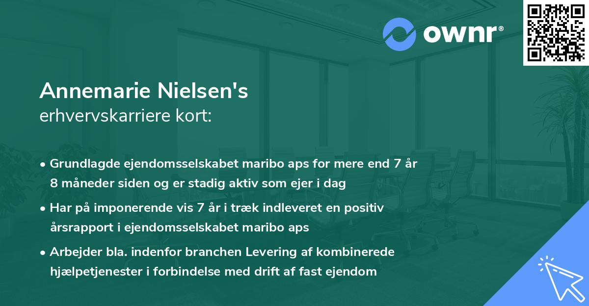Annemarie Nielsen's erhvervskarriere kort
