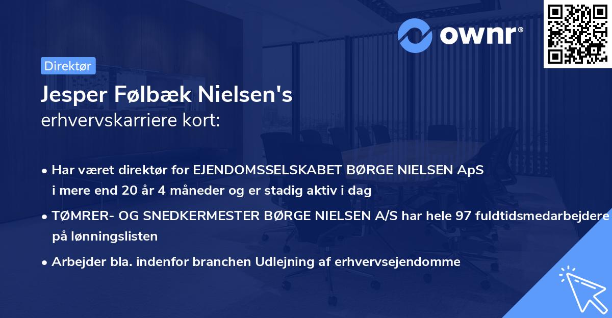 Jesper Følbæk Nielsen's erhvervskarriere kort