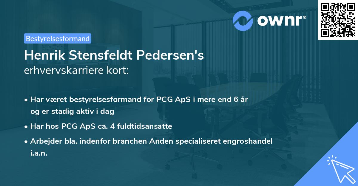 Henrik Stensfeldt Pedersen's erhvervskarriere kort