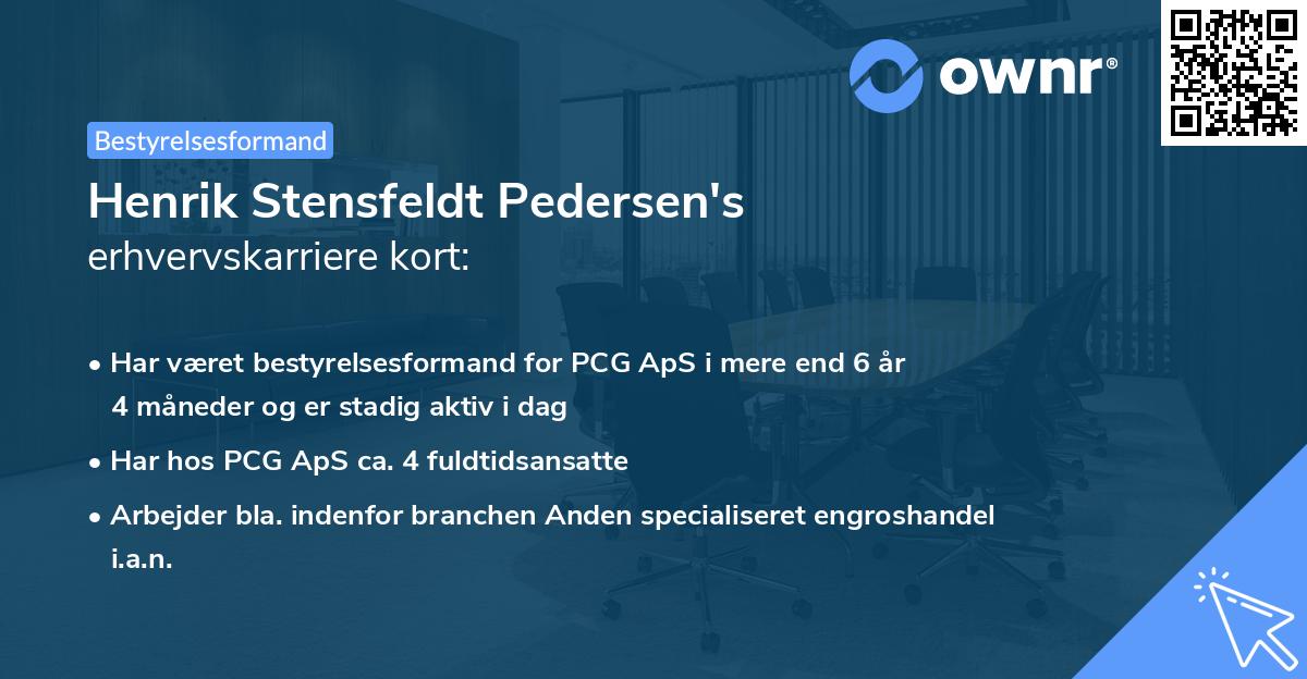 Henrik Stensfeldt Pedersen's erhvervskarriere kort
