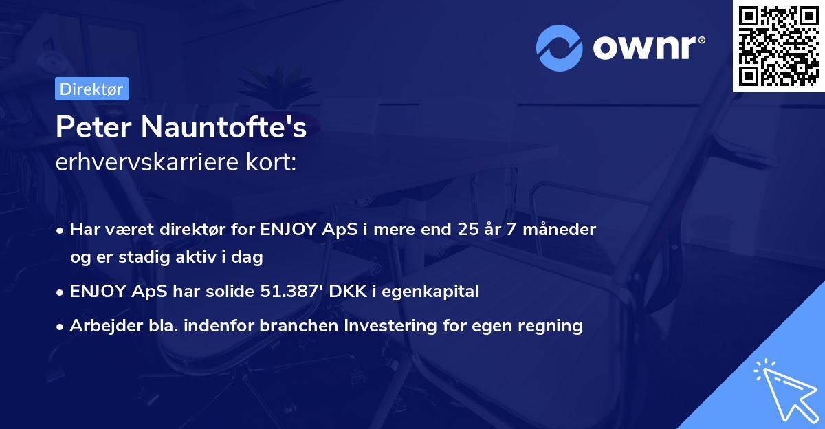 Peter Nauntofte's erhvervskarriere kort