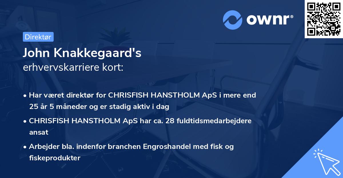 John Knakkegaard's erhvervskarriere kort