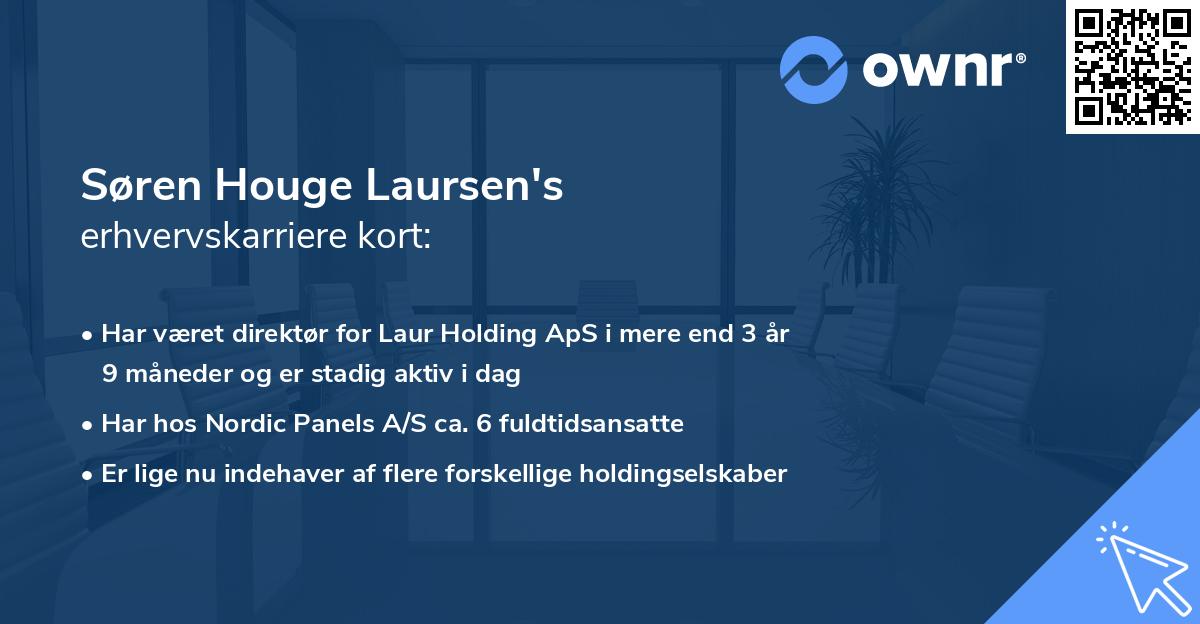 Søren Houge Laursen's erhvervskarriere kort