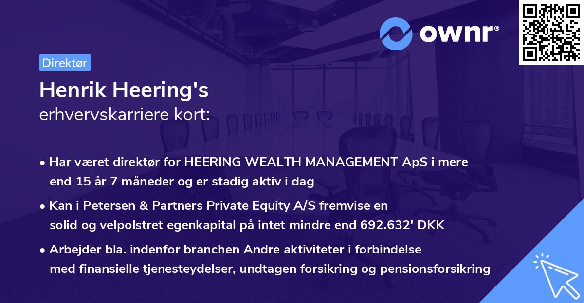 Henrik Heering's erhvervskarriere kort