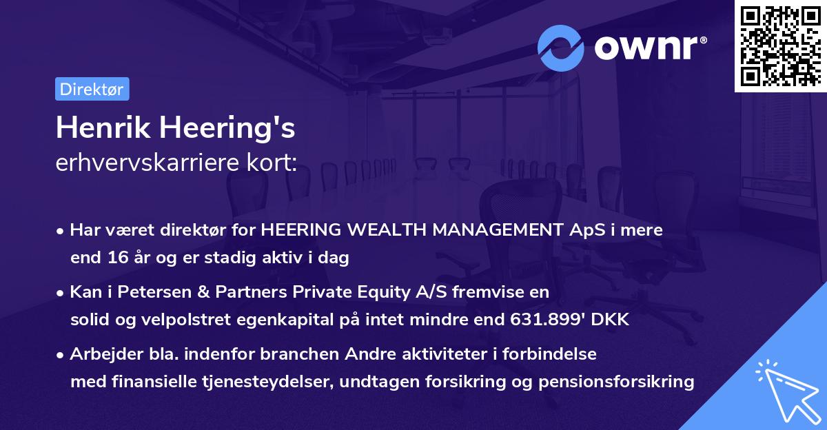 Henrik Heering's erhvervskarriere kort