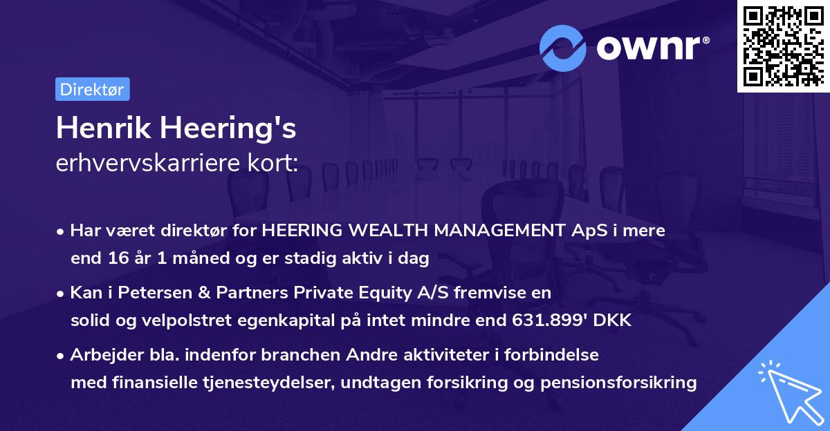Henrik Heering's erhvervskarriere kort