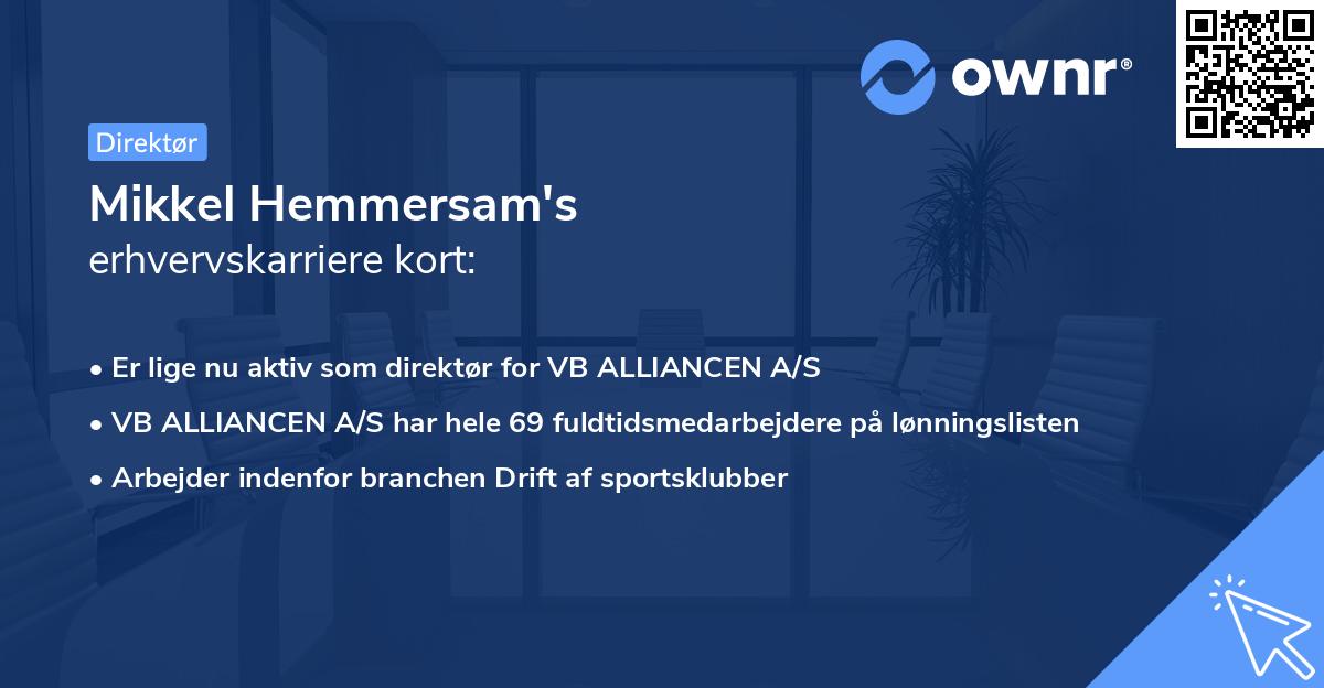 Mikkel Hemmersam's erhvervskarriere kort