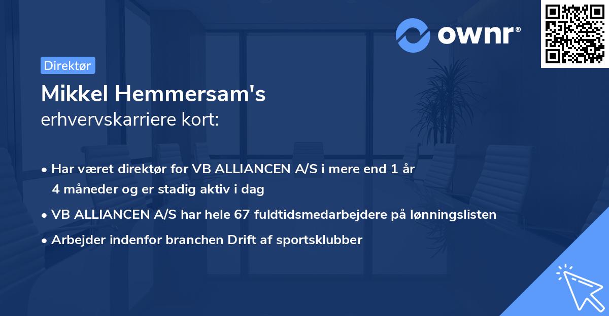 Mikkel Hemmersam's erhvervskarriere kort