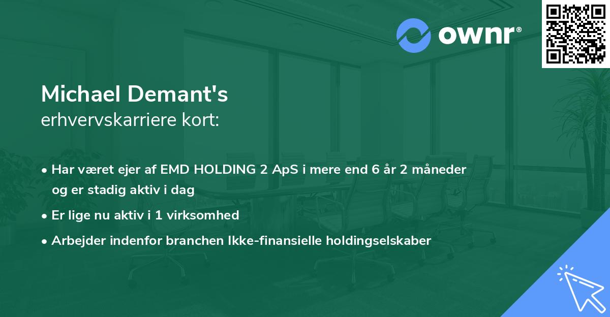 Michael Demant's erhvervskarriere kort
