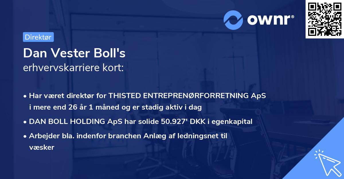 Dan Vester Boll's erhvervskarriere kort