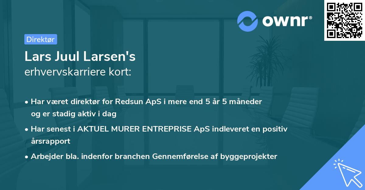 Lars Juul Larsen's erhvervskarriere kort