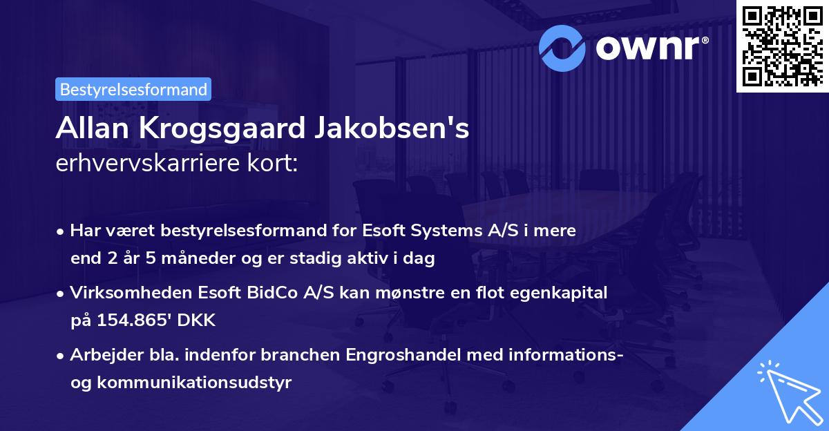 Allan Krogsgaard Jakobsen's erhvervskarriere kort