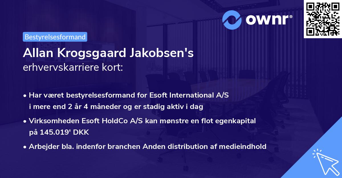 Allan Krogsgaard Jakobsen's erhvervskarriere kort