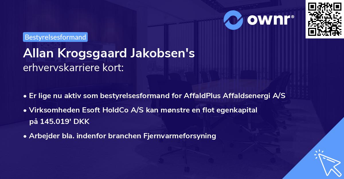Allan Krogsgaard Jakobsen's erhvervskarriere kort