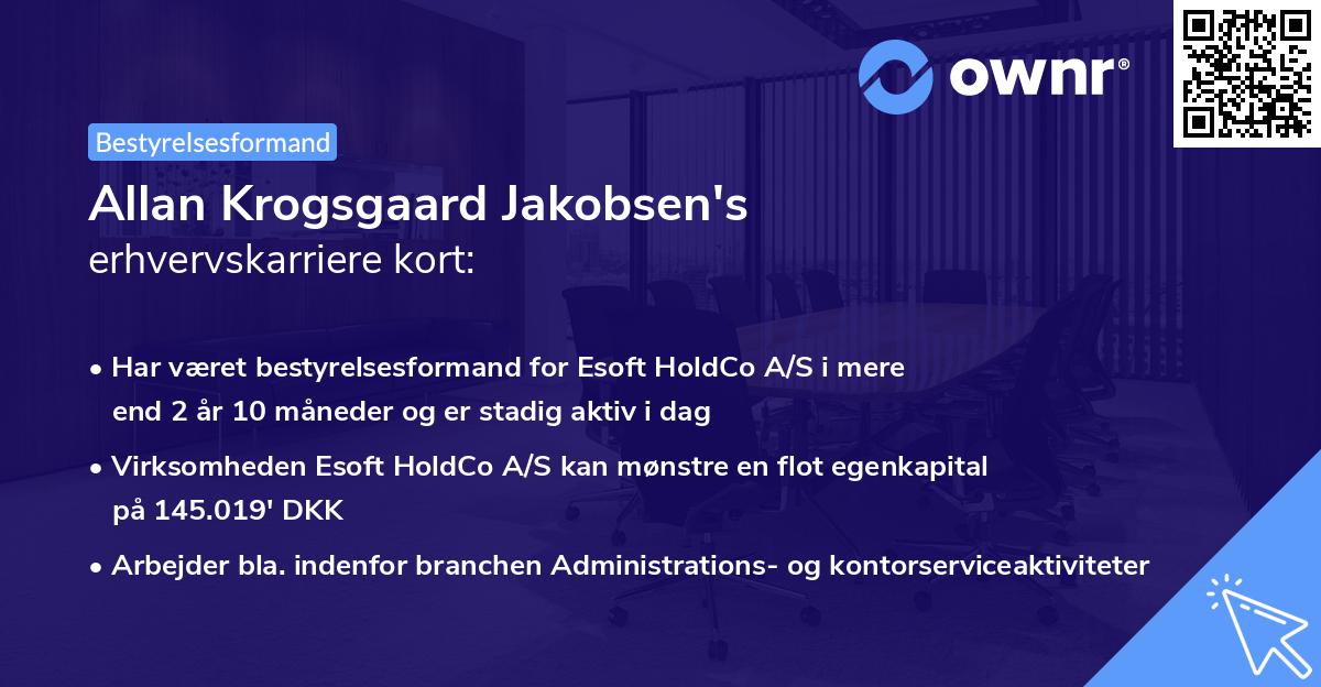 Allan Krogsgaard Jakobsen's erhvervskarriere kort