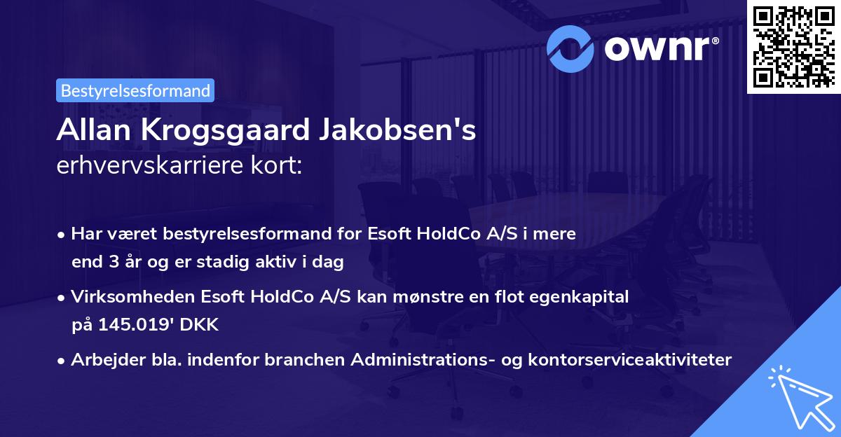 Allan Krogsgaard Jakobsen's erhvervskarriere kort