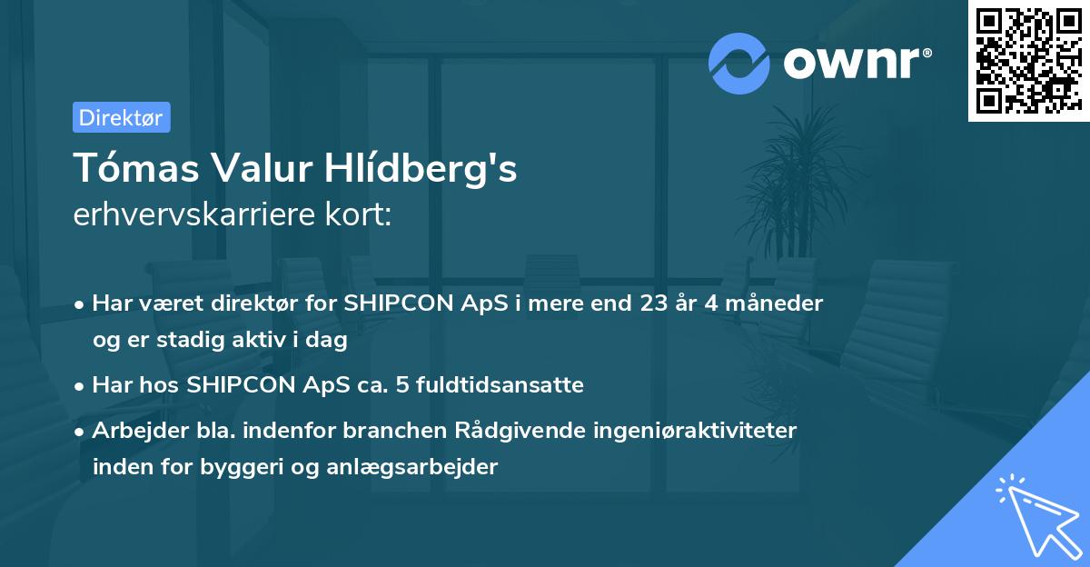 Tómas Valur Hlídberg's erhvervskarriere kort