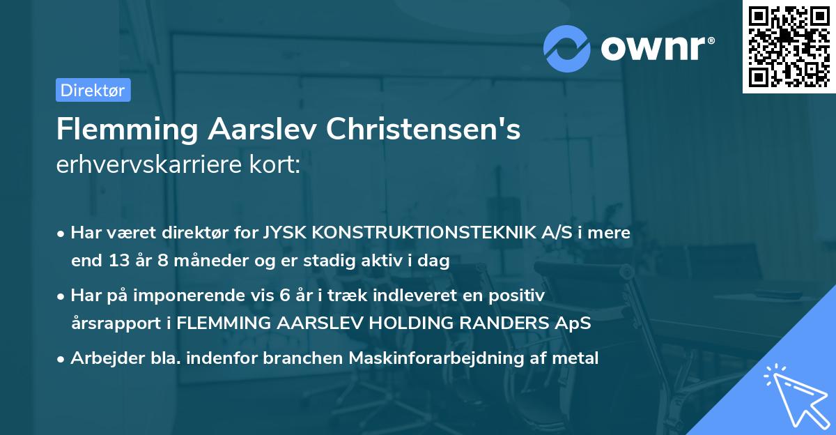 Flemming Aarslev Christensen's erhvervskarriere kort