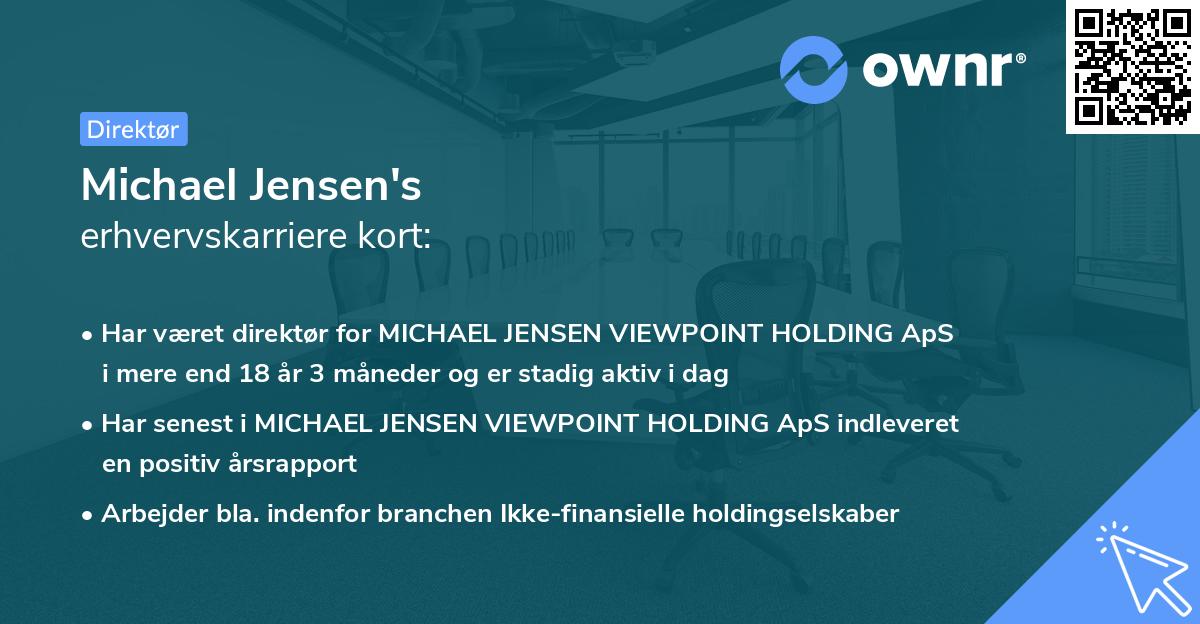 Michael Jensen's erhvervskarriere kort