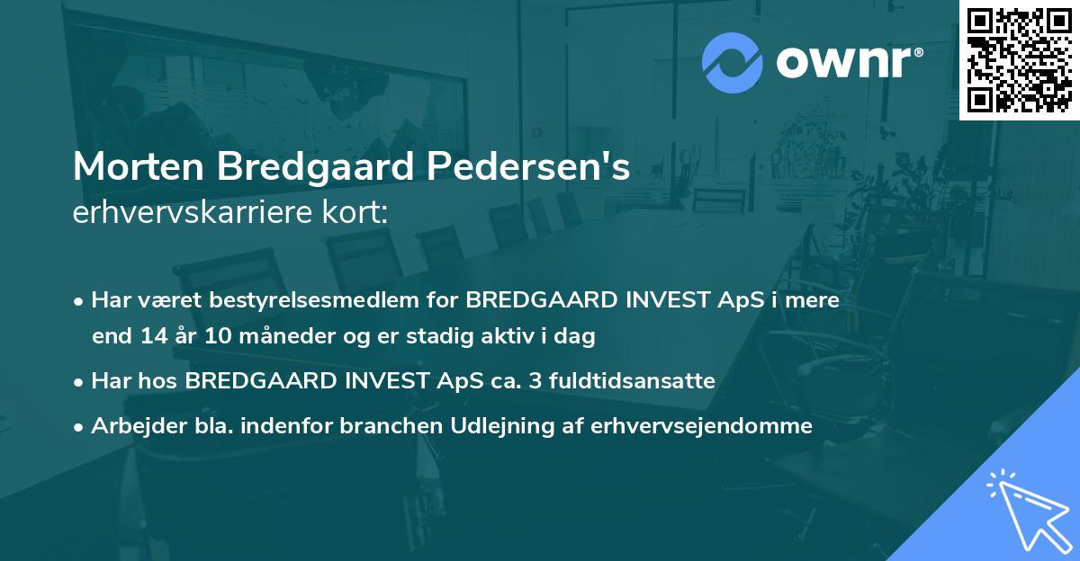 Morten Bredgaard Pedersen's erhvervskarriere kort