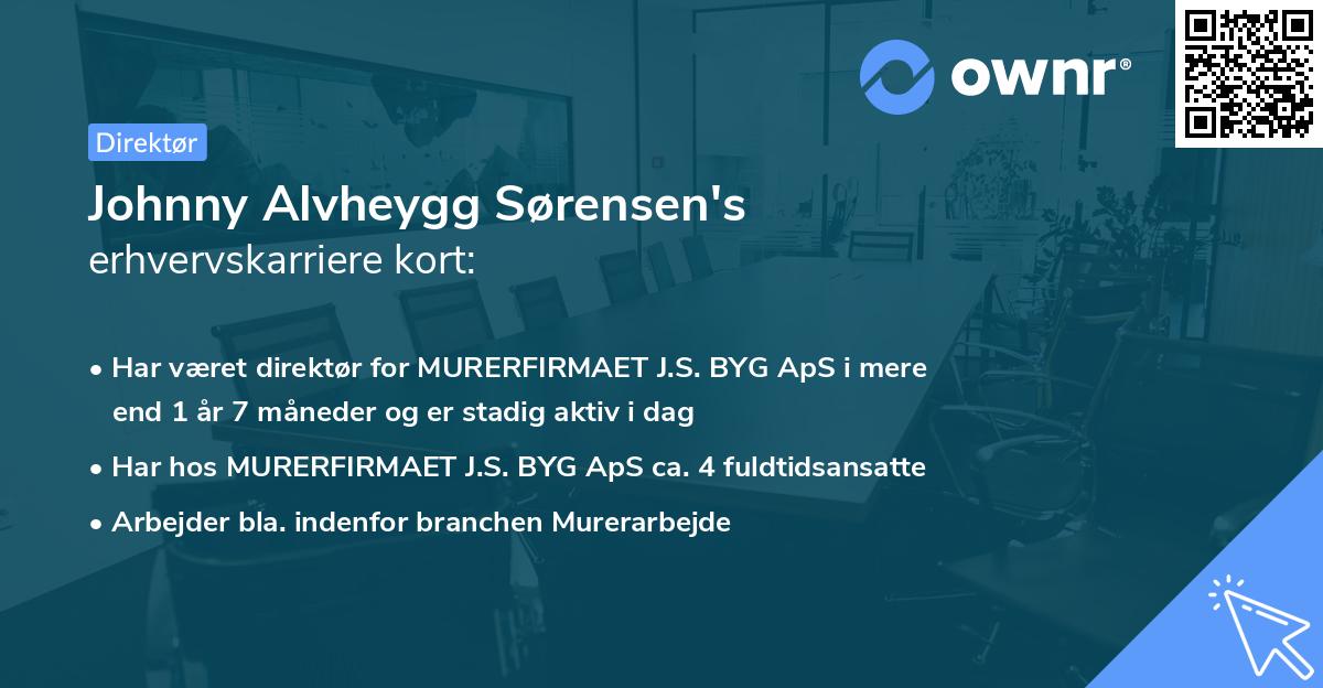 Johnny Alvheygg Sørensen's erhvervskarriere kort