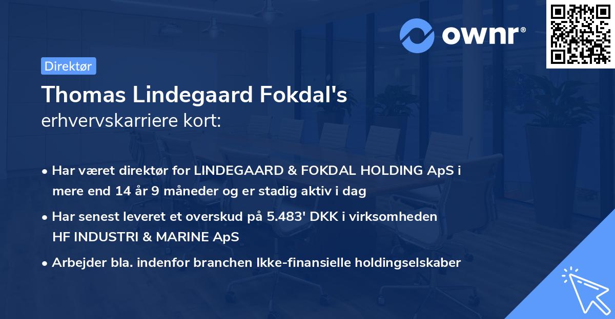 Thomas Lindegaard Fokdal's erhvervskarriere kort