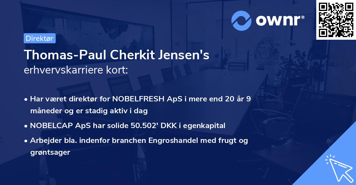 Thomas-Paul Cherkit Jensen's erhvervskarriere kort