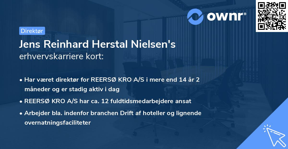 Jens Reinhard Herstal Nielsen's erhvervskarriere kort