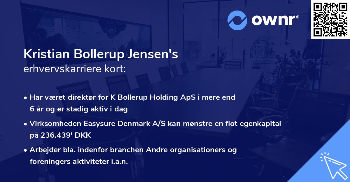 Kristian Bollerup Jensen's erhvervskarriere kort