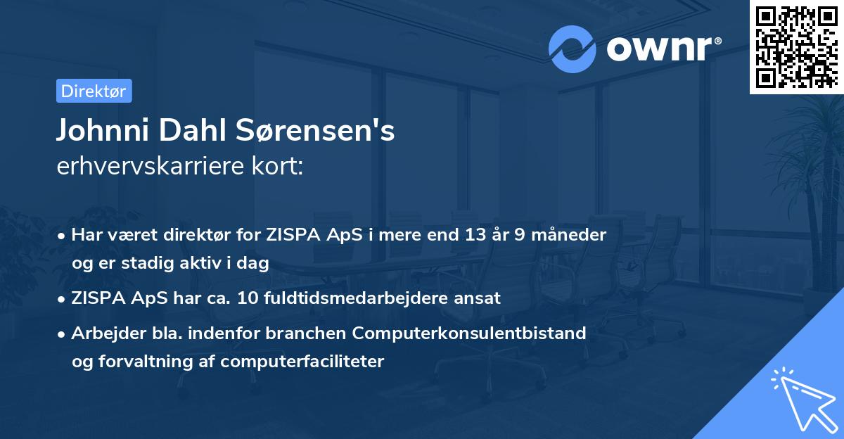 Johnni Dahl Sørensen's erhvervskarriere kort