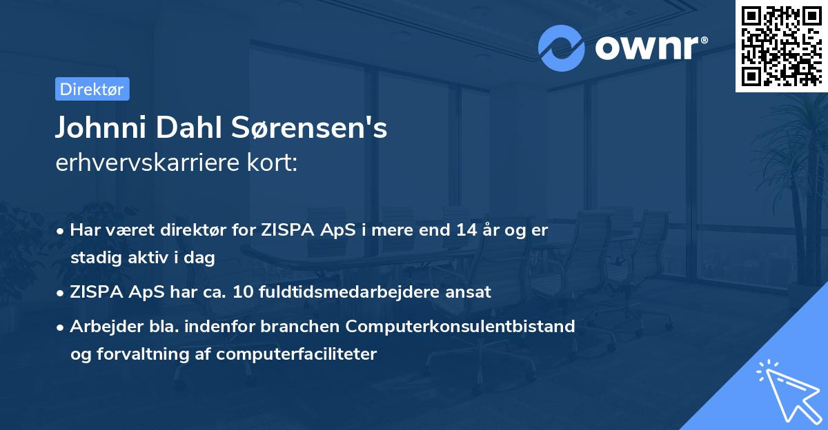 Johnni Dahl Sørensen's erhvervskarriere kort