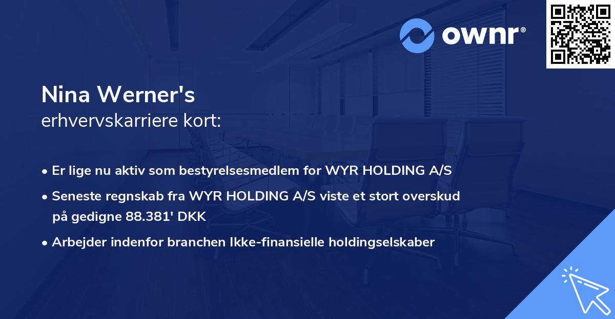 Nina Werner's erhvervskarriere kort