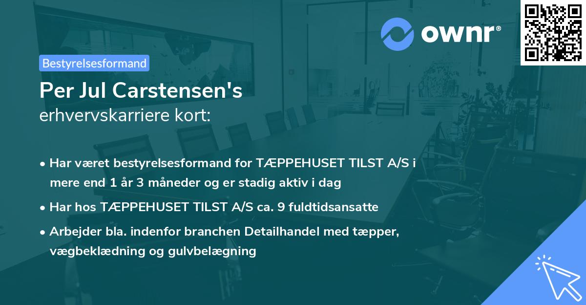 Per Jul Carstensen's erhvervskarriere kort