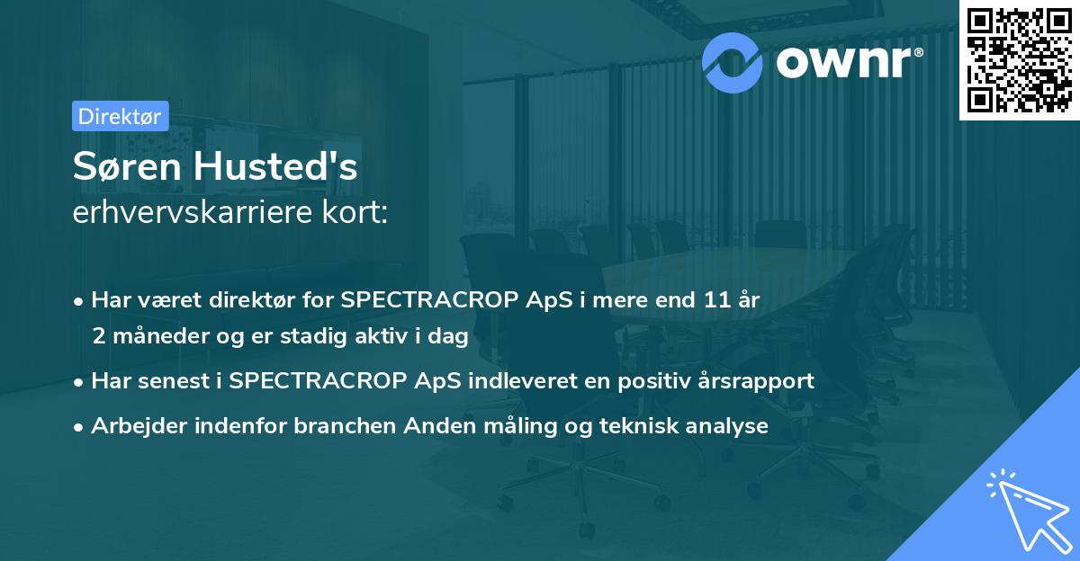 Søren Husted's erhvervskarriere kort