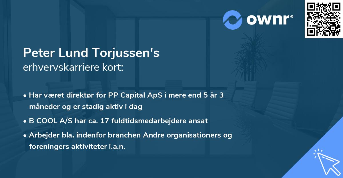Peter Lund Torjussen's erhvervskarriere kort