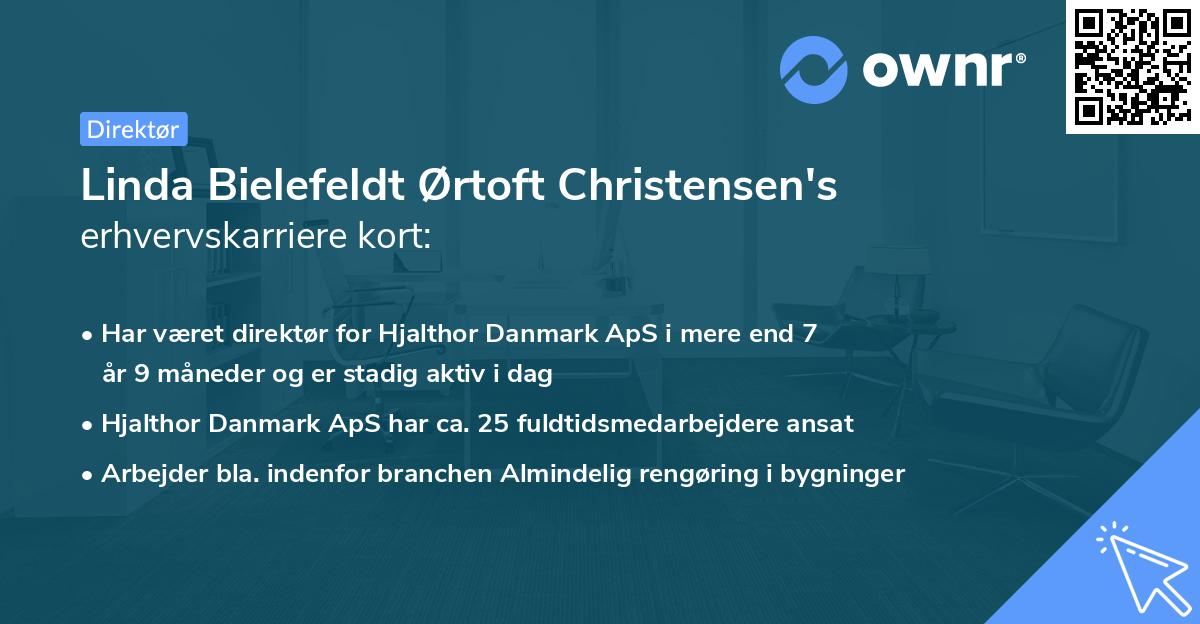 Linda Bielefeldt Ørtoft Christensen's erhvervskarriere kort