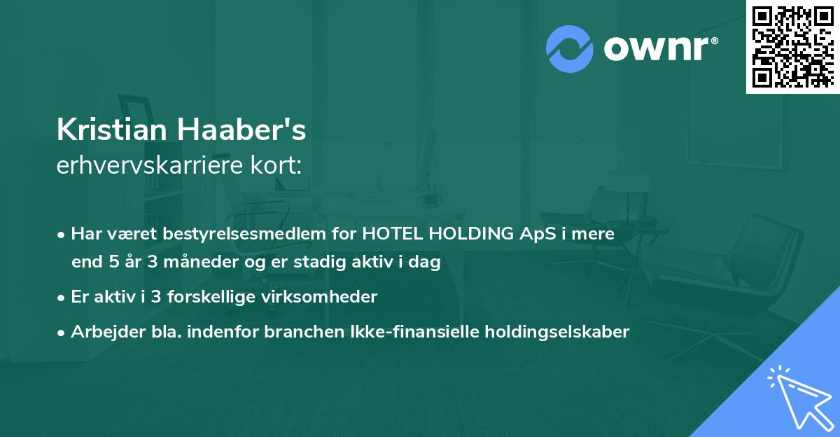 Kristian Haaber's erhvervskarriere kort