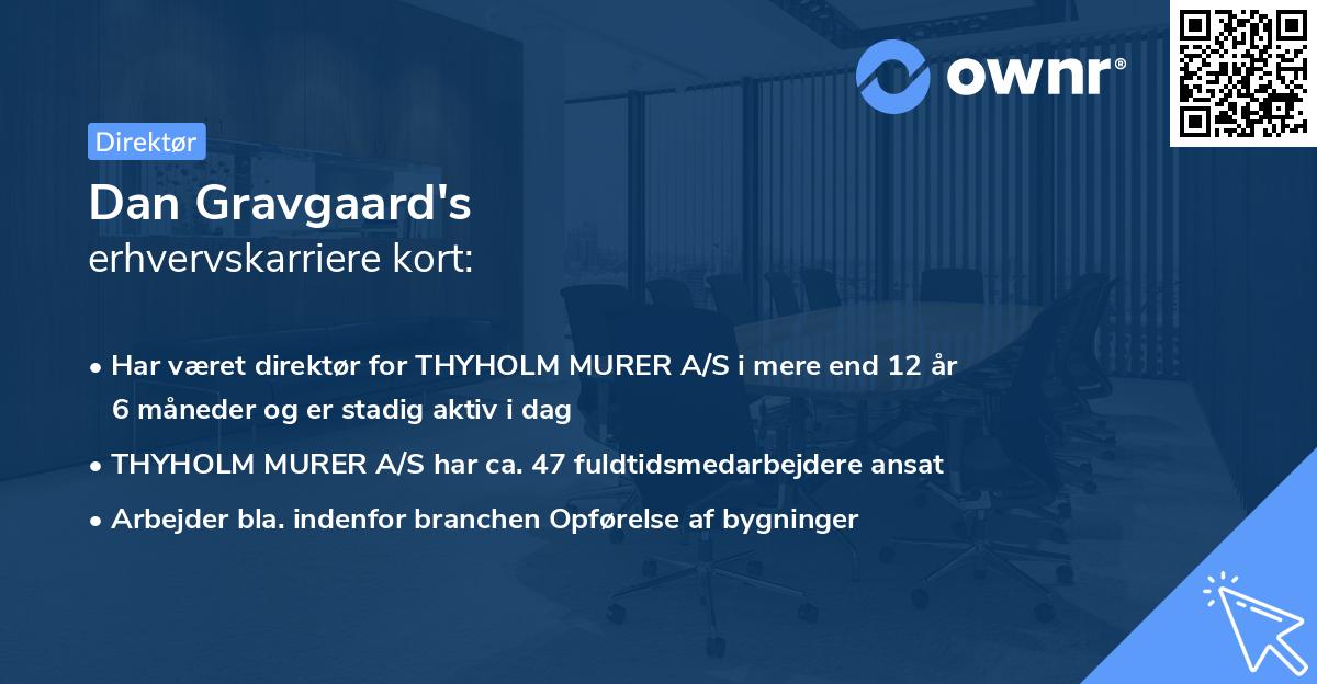 Dan Gravgaard's erhvervskarriere kort