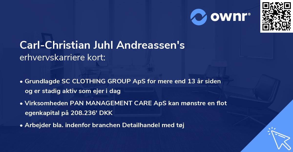 Carl-Christian Juhl Andreassen's erhvervskarriere kort