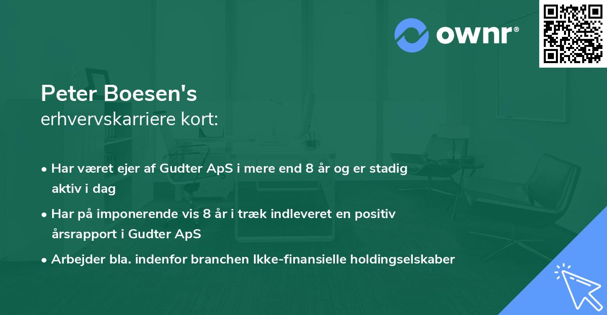 Peter Boesen's erhvervskarriere kort