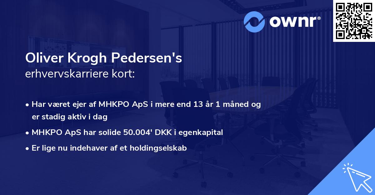 Oliver Krogh Pedersen's erhvervskarriere kort