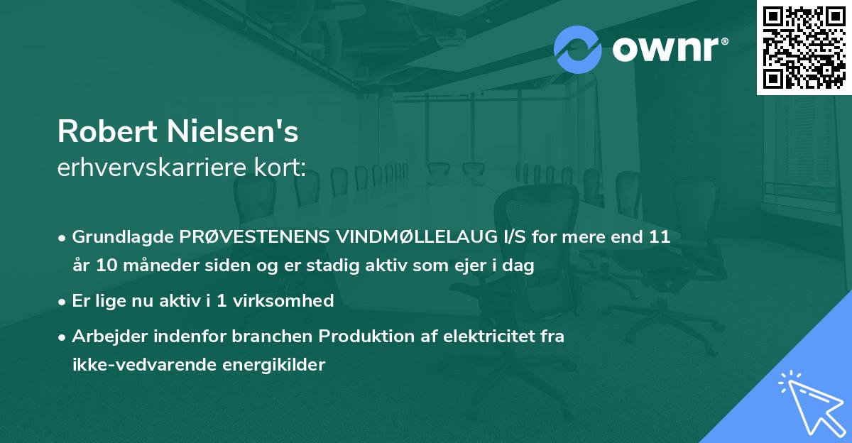 Robert Nielsen's erhvervskarriere kort