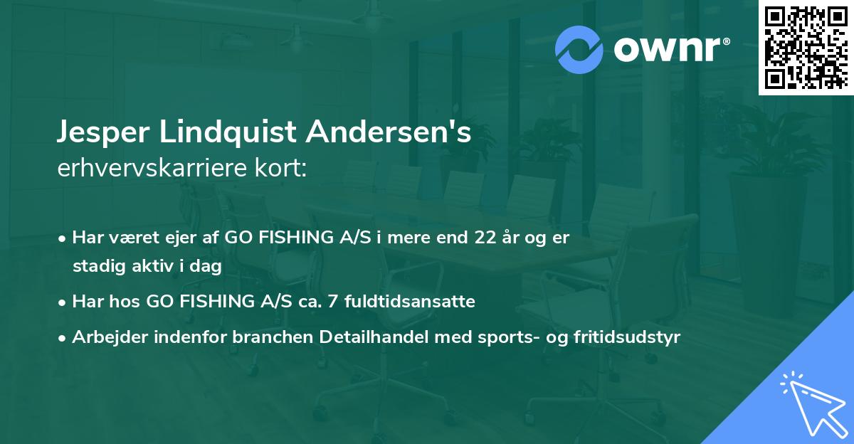 Jesper Lindquist Andersen's erhvervskarriere kort